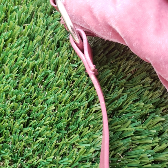 Vintage Velvet Small Purse- Leather Side Detailing - Picture 6 of 11